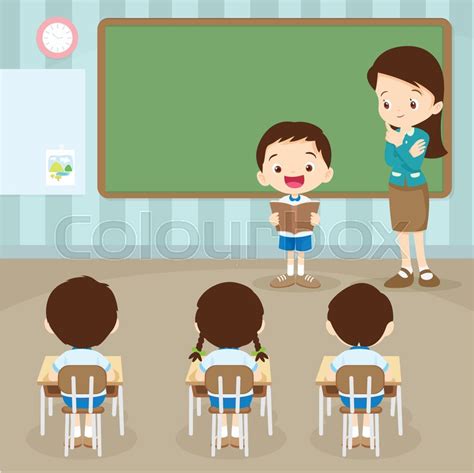 30 Ide Classroom Teacher Teaching Cartoon Sky Larking Knits