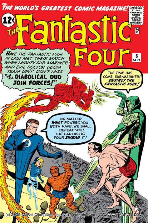The Fantastic Four Issue 4 Sub Mariner Doctor Doom Comic Book Etsy In