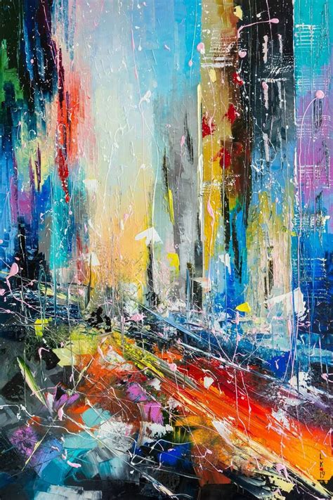 Abstract Cityscape 6 Painting By Liubov Kuptsova Saatchi Art Buy