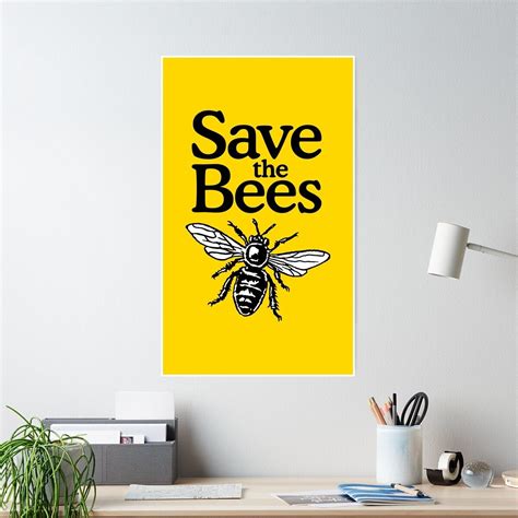 Save The Bees Beekeeper Quote Design Poster Dorm Bedroom Bedrooms Nature Lover Quotes Biology