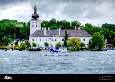 Schloss Ort Castle Lake Traunsee Gmunden Austria Stock Photo Alamy