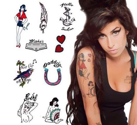 Amy Adorable Tattoes Tatuajes Tatuajes De Amy Winehouse Tatuajes Tradicionales