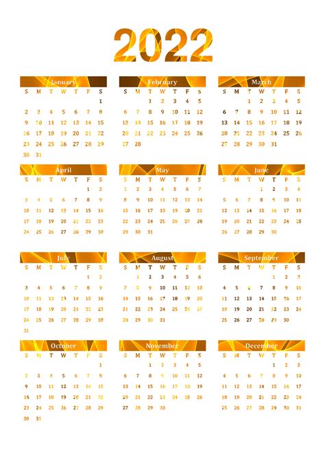 Yellow Calendar 2022 May Calendar 2022