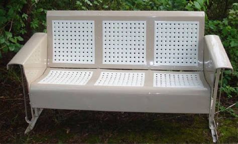 Maybe you would like to learn more about one of these? Metal Vintage Porch Patio Glider Swing Restored
