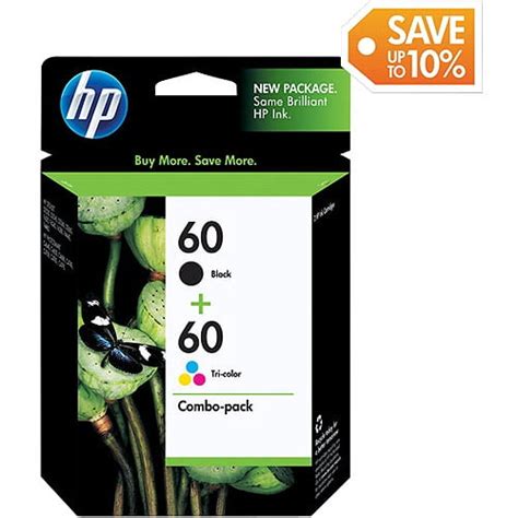 Hp 60 Ink Cartridge Combo Pack With Software