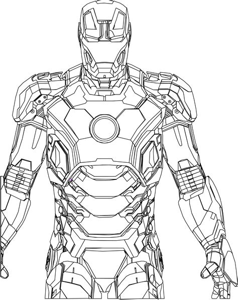 Iron Man Line Drawing At Getdrawings Free Download