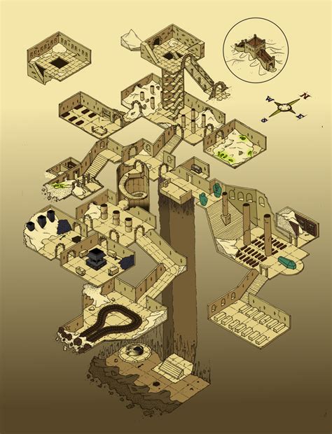 Isometric Map Isometric Drawing Dungeons And Dragons Homebrew Dandd