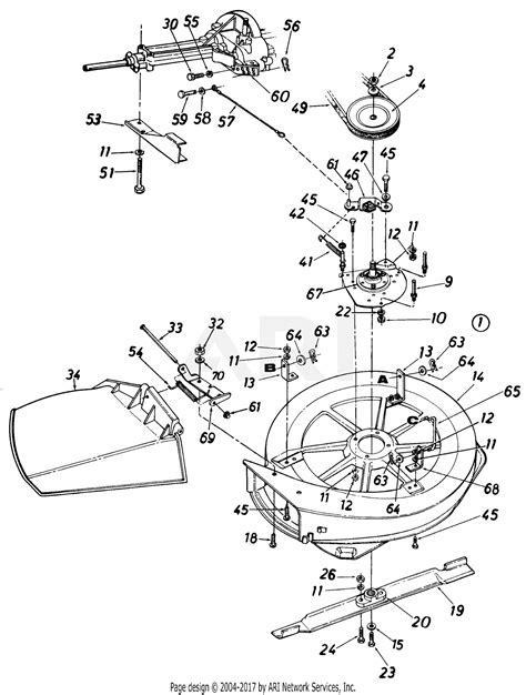 Mtd 130 520b000 1990 Parts Diagram For 30 Side Discharge Mowing Deck