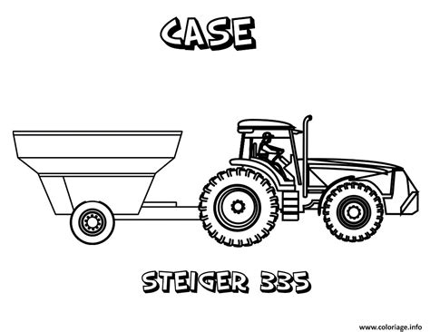 Tracteur avec remorque a colorier  tout degorgement