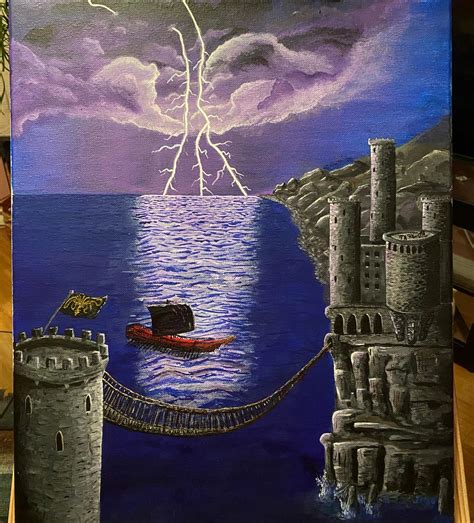 [No Spoilers] Euron’s arrival. Acrylic on canvas. Instagram @matt