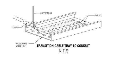 Transition Cable Tray Conduit Cad Drawing Model Cadbull
