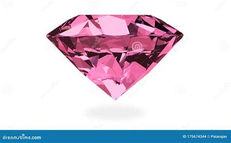 3d Rendering Luxury Pink Purple Diamond With Clipping Path Isolated On