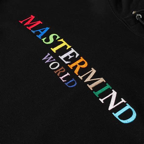 mastermind world logo popover hoodie black end