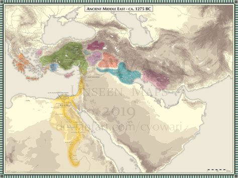 Map Ancient Middle East 1275 Bc 5906x4429 Oc Infographictv