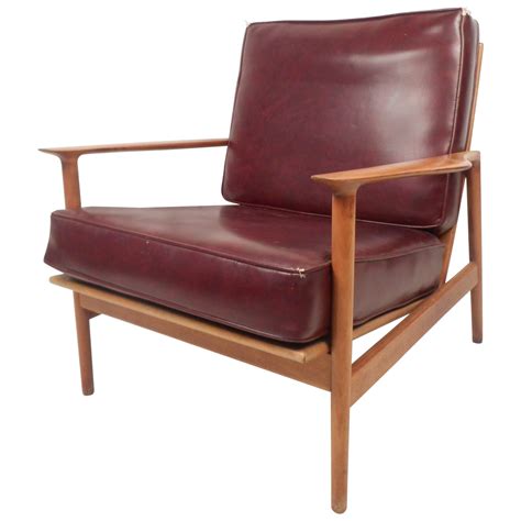 Danish Mid Century Modern Leather Recliner Lounge Chair At 1stdibs