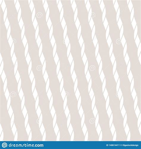 Subtle Vector Seamless Pattern With Diagonal Ropes Stripes White And