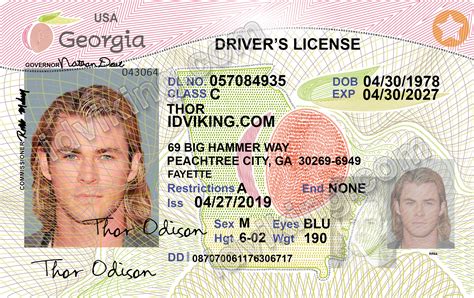 Georgia Ga Drivers License Psd Template Download Idviking Best