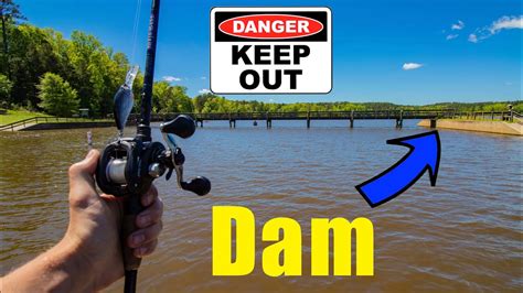 Bass Fishing Below A Dam Youtube