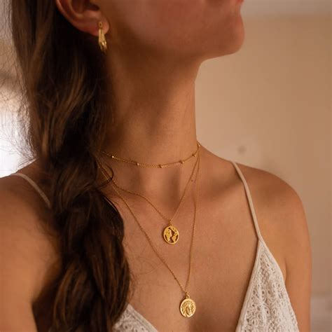 Dainty 14 K Gold Bead Choker Necklace By Elk Bloom