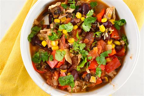 In a large bowl, mix together all of your. Crock Pot Chicken Taco Chili Recipe - 0 Points - LaaLoosh