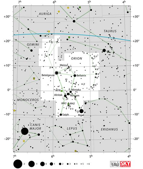 Orion Constellation Map Constellation Guide