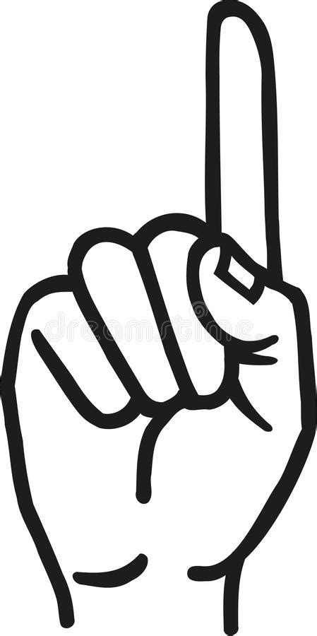 Hand With The Index Finger Pointing Up Icon On White Background Vector