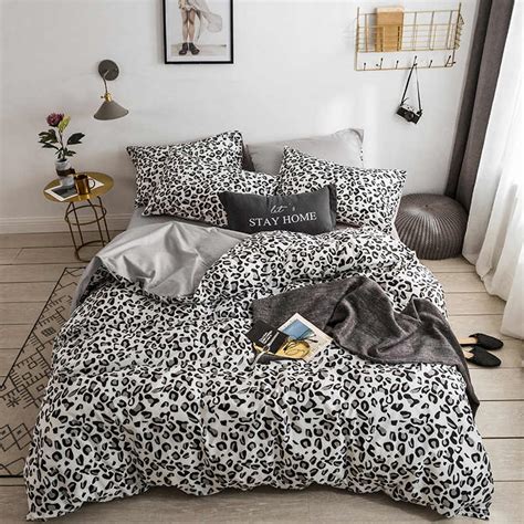 Comforter Bedding Set Luxury Tencel Bed Set Queen Size Panther Leopard