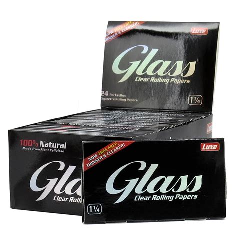 Luxe Glass 1 1/4 Clear Rolling Papers