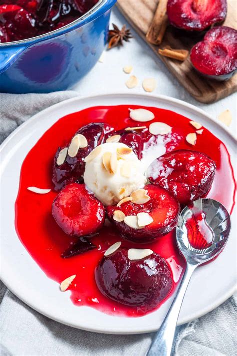 Spiced Poached Plums Its Not Complicated Recipes