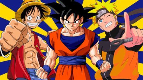 Dragon Ball Goku Naruto And Luffy Fight Together In This Gigantic