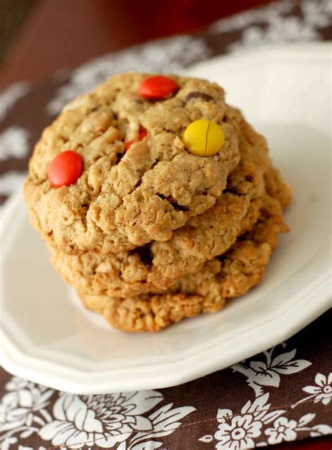 Last week, i found out that my little one is a huge fan, too. Chewy Reese's Pieces Peanut Butter Oatmeal Cookies - A ...