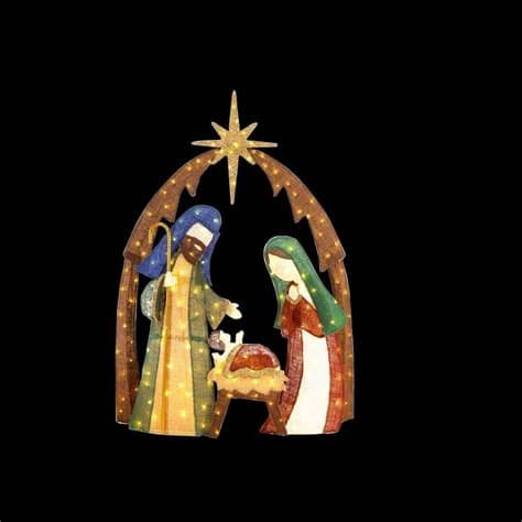 Home depot is taking up to 75% off christmas decorations, trees & more. Home Accents Holiday 76 in. LED Lighted Burlap Nativity ...