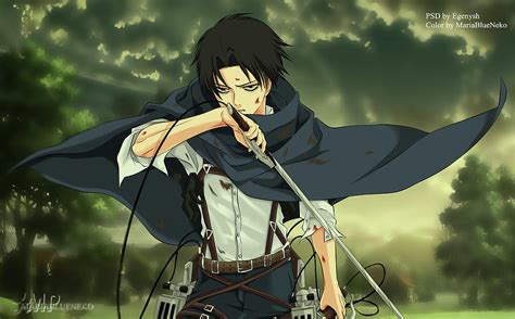 Levi Ackerman Black Hair Sword Weapon Digital Art By Yoyo Yo