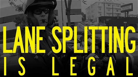 Lane Splitting Is Still Legal Says Cop Youtube