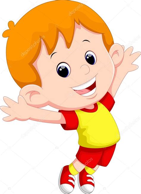 Dibujos animados niño feliz Vector de stock 85854430 de irwanjos2