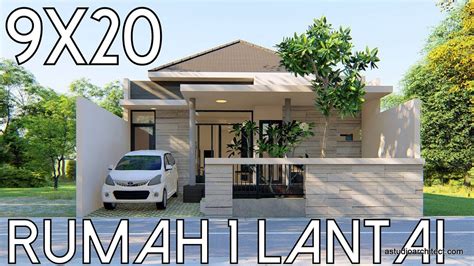 50 denah rumah minimalis sederhana terbaru 3d tampilan. REMAKE Desain Rumah 1 Lantai lahan 9x20m kode 39B - YouTube