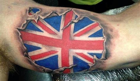 Tattoo You Flag Tattoos 3d Tattoos Tatoos Ripped Skin Tattoo British