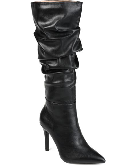 Journee Collection Womens Sarie Extra Wide Calf Ruched Tall Boots