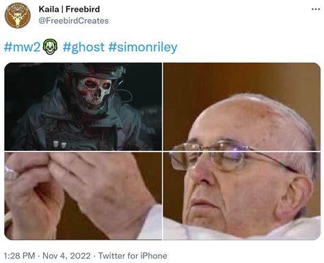 Pope Francis Holding Ghost Ghost Staring Ghost Gaze Mw2 Know