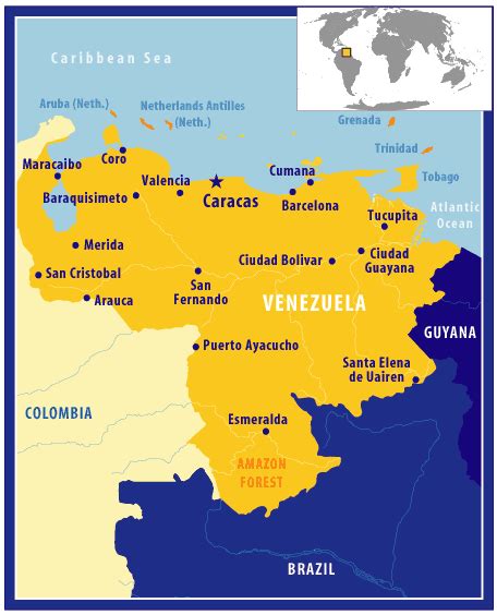 Frontlineworld Venezuela A Nation On Edge Map Pbs