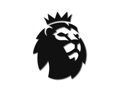 Premier League Lion Head Black Logo Png Image Transparent With Shadow