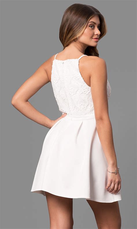 Whatever you're shopping for, we've got it. Short White Graduation Dress with Lace - PromGirl