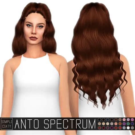 Simpliciaty Anto`s Spectrum Hair Retextured Sims 4 Hairs