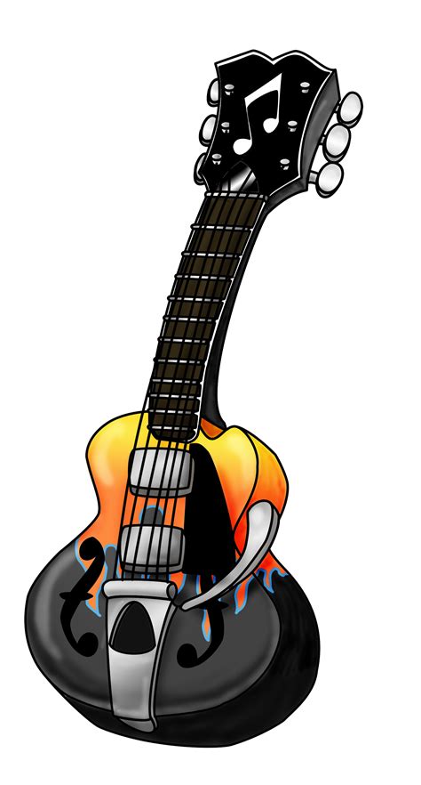 Cartoon Bass Guitar Drawing Cartoon Media
