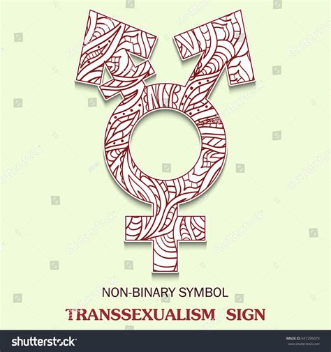 Symbol Transsexualism Transgendered Sexuality Sign Pattern Stock Vector