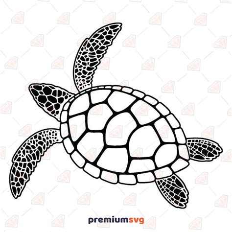 Digital Sea Creatures SVG Turtle Cricut Turtle Silhouette Sea Turtles