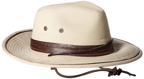 Stetson Mens Safari Twill Hat Khaki Large Clothing And Accessories