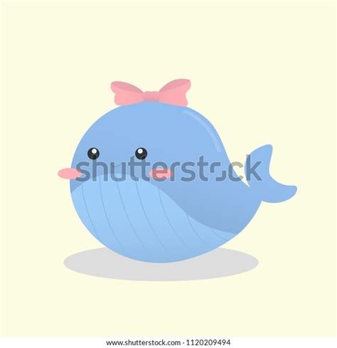 Cute Baby Whale Vector Design Illustration Stock Vector Royalty Free