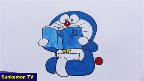 Doraemon How To Draw Doraemon Reading Book Sunkemon Tv Youtube