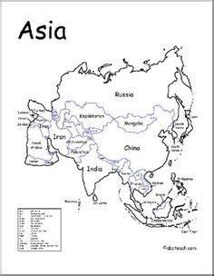 Clip Art Asia Map Coloring Page Labeled Preview 1 The King I